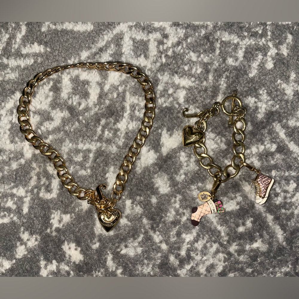Juicy Couture Pendant Necklace and Bracelet
